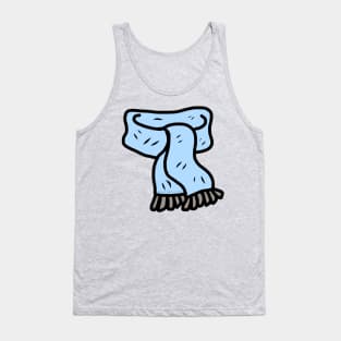 Cozy Blue Scarf Tank Top